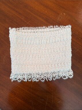 Charo Ruiz White Lace Crop Top